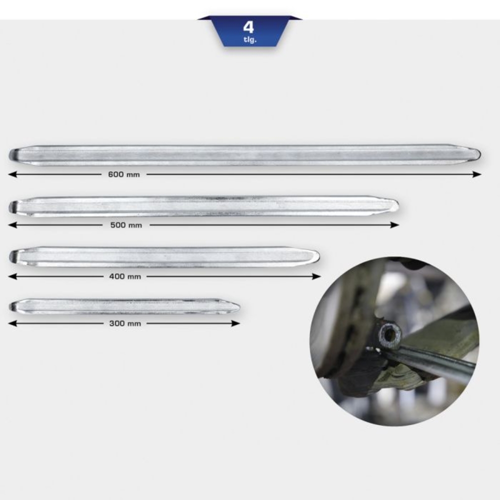 Jeu de leviers de montage pneu 4 pcs BRILLIANT TOOLS - KS TOOLS - BT691100