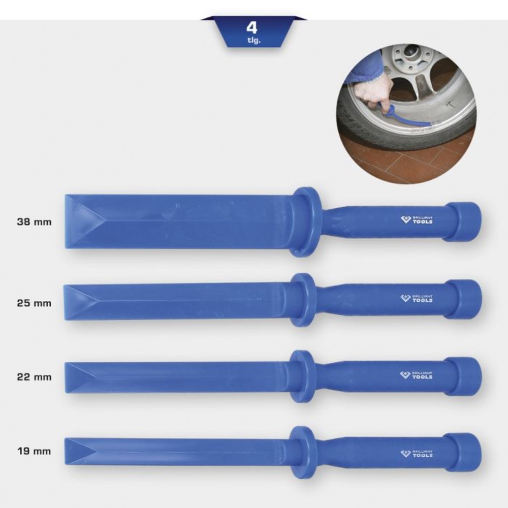 Jeu de grattoirs en plastique 4 pcs BRILLIANT TOOLS - KS TOOLS - BT691150