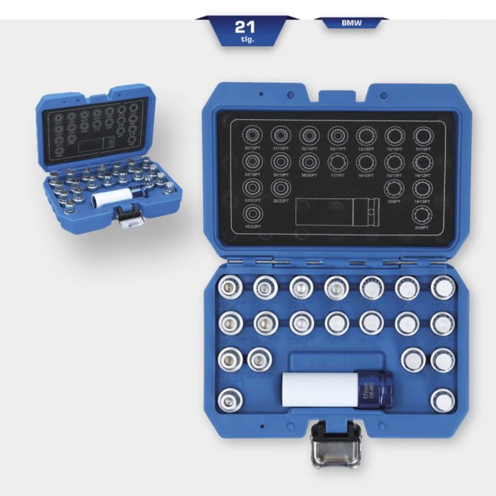 Coffret de démontage d'écrous antivols pour BMW 21 pcs BRILLIANT TOOLS - KS TOOLS - BT691230