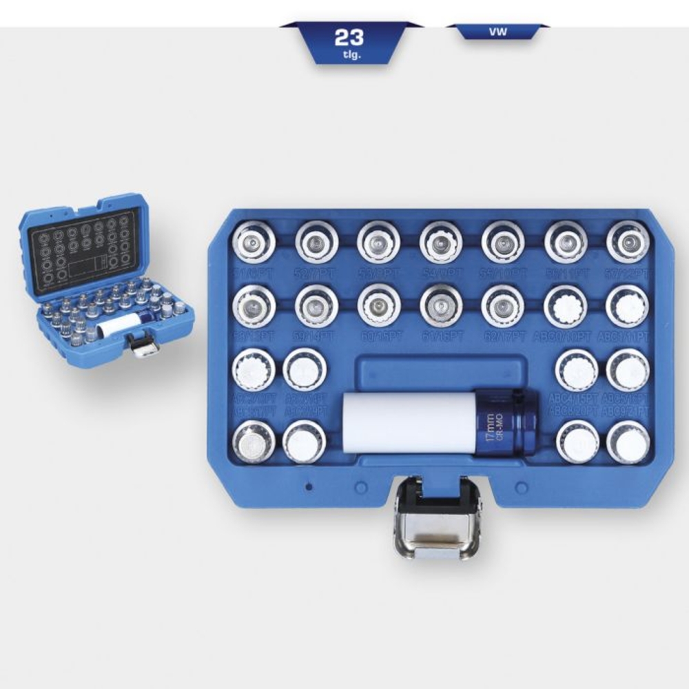 Coffret de démontage d'écrous antivols pour VW 23 pcs BRILLIANT TOOLS - KS TOOLS - BT691260