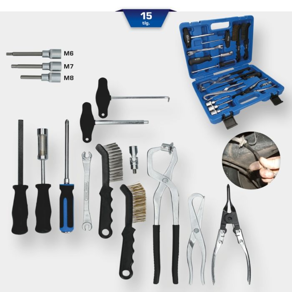 Coffret d’outils pour tambours et disques de frein 15 pcs BRILLIANT TOOLS - KS TOOLS - BT701250