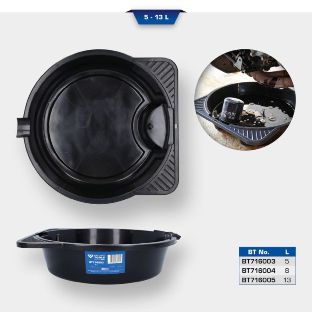 Bac de récupération d'huile 8L BRILLIANT TOOLS - KS TOOLS - BT716004