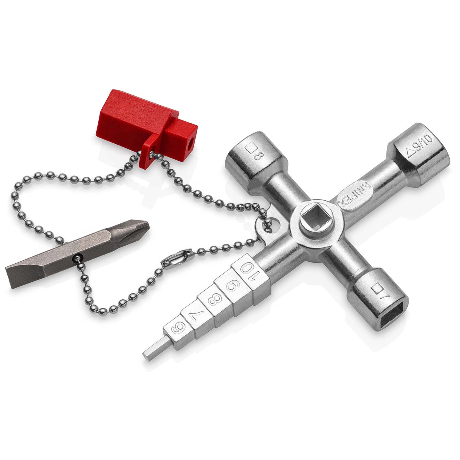 Profi-Key Clé pour systèmes de fermeture standard - 90mm - Poignées longues KNIPEX - 001104