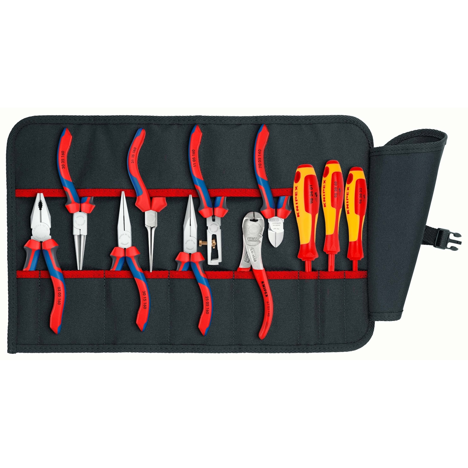 Trousse 11 outils pour techniciens en télécommunication et électroniciens KNIPEX - 001941