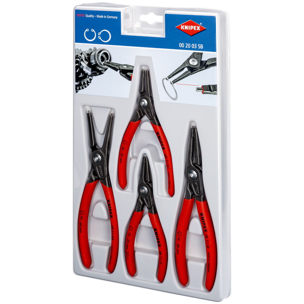 Jeu de 4 pinces pour circlips KNIPEX - 00 20 03 SB
