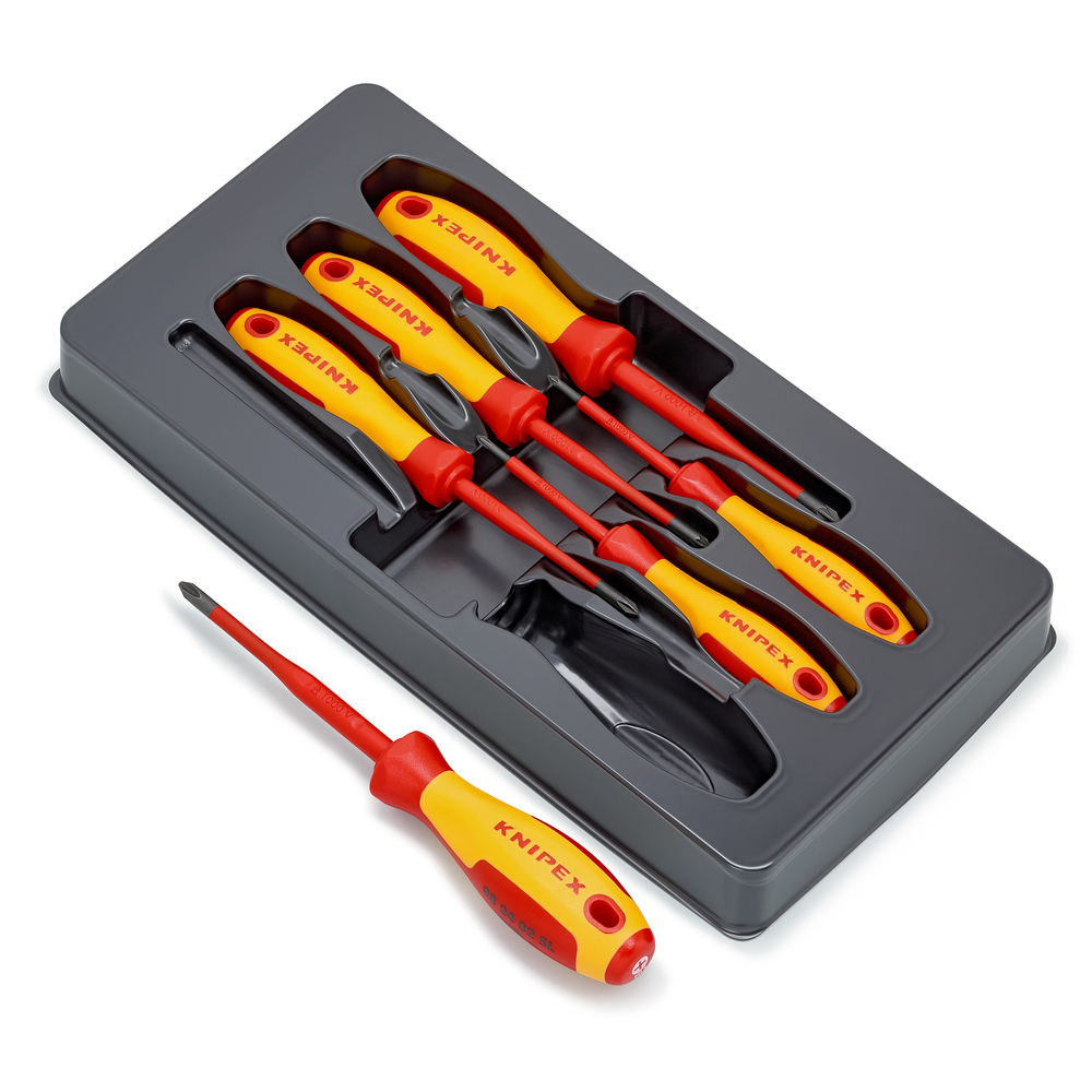 Jeu de 6 tournevis slim 1000v KNIPEX - 00 20 12 V03