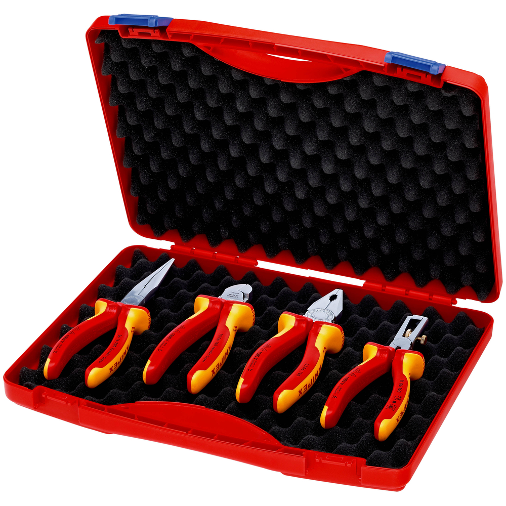 Coffret 4 pinces isolées 1000V 03 06 180 - 11 06 160 - 26 16 200 - 70 06 160 KNIPEX - 002015
