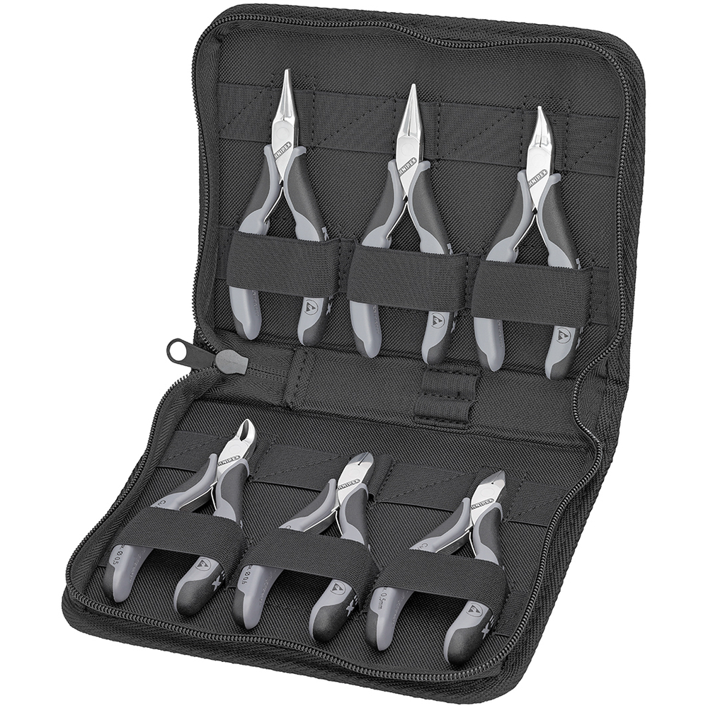 Trousse composée d'un lot de 6 pinces - Gainage bi-matière - ESD KNIPEX - 002017