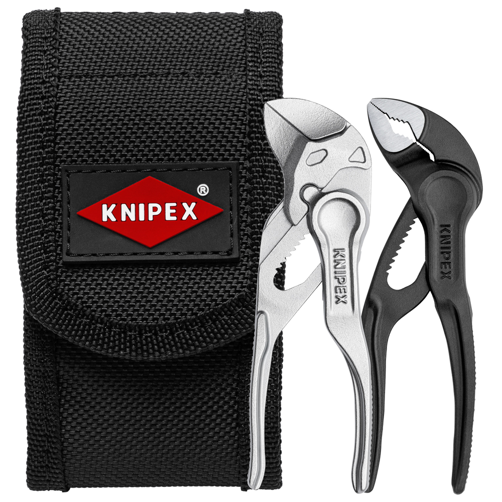 Lot de pinces XS en pochette ceinture, Cobra XS 87 00 100, Pince clé 86 04 100 KNIPEX - 002072V04XS