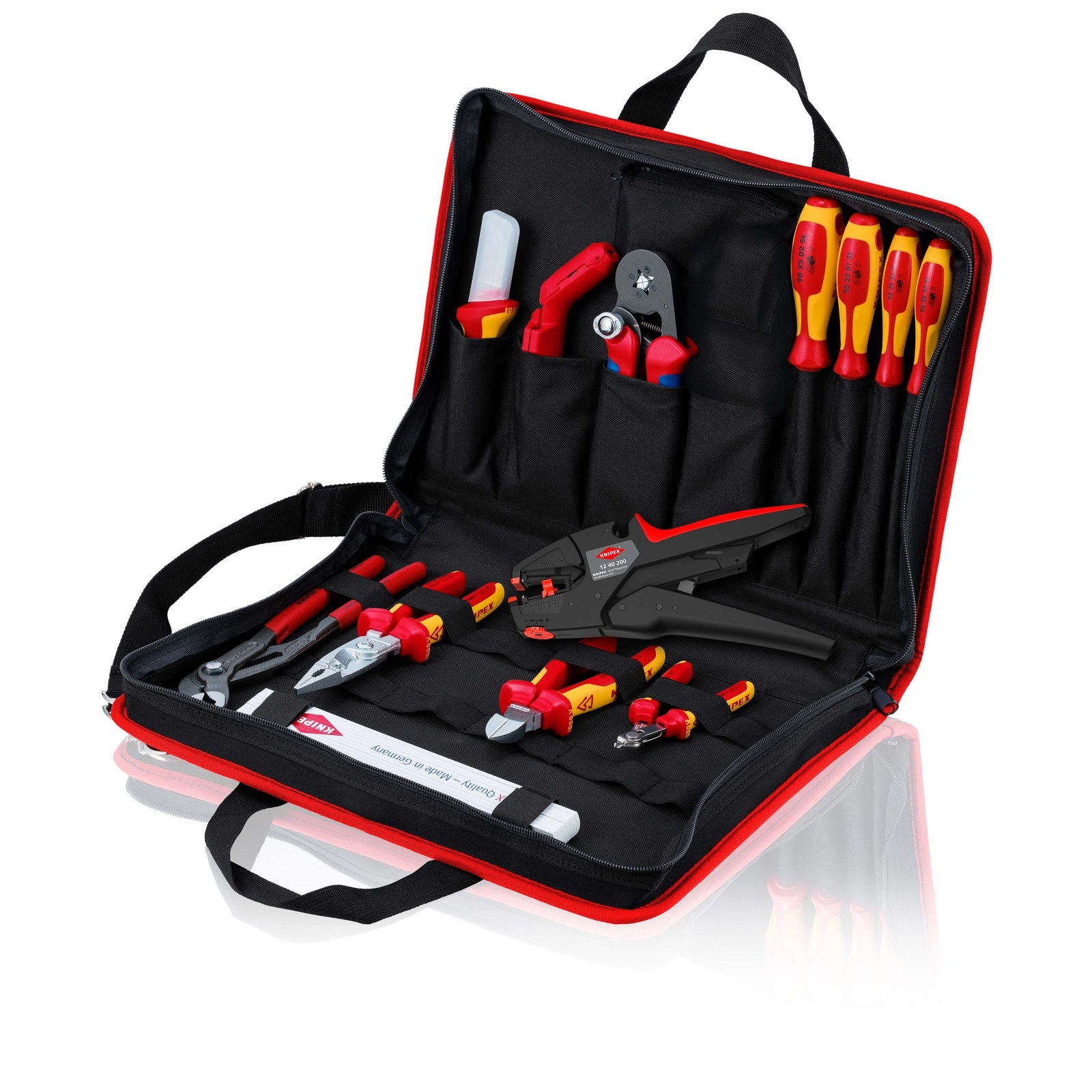 Trousse à outils Compacte assortiment pinces et tounevis pour électricien KNIPEX - 002111