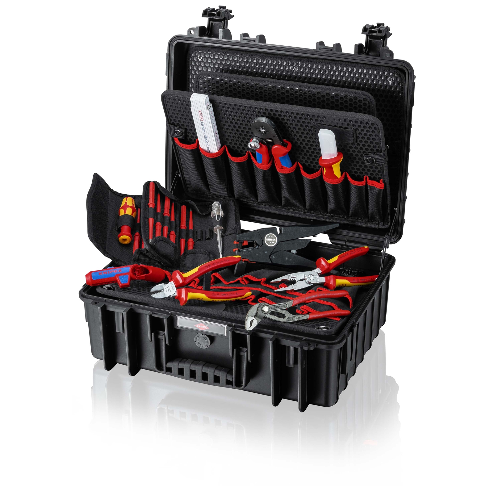 Mallette à outils Robust23 Électro 25 outils antichoc Etanche poussière/eau KNIPEX - 002135