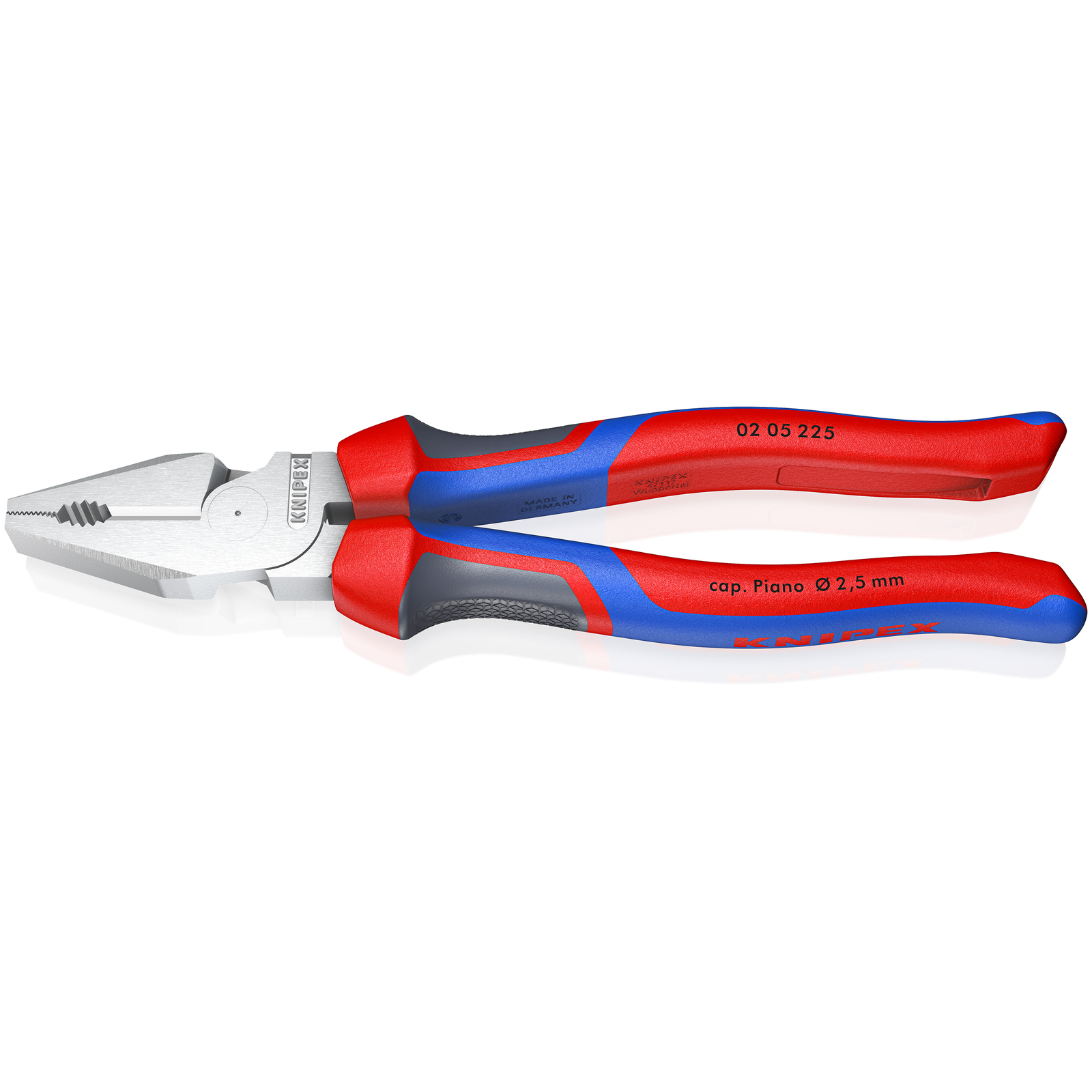 Pince universelle à forte démultiplication 225mm - Tri-matière - Chromée KNIPEX - 0205225