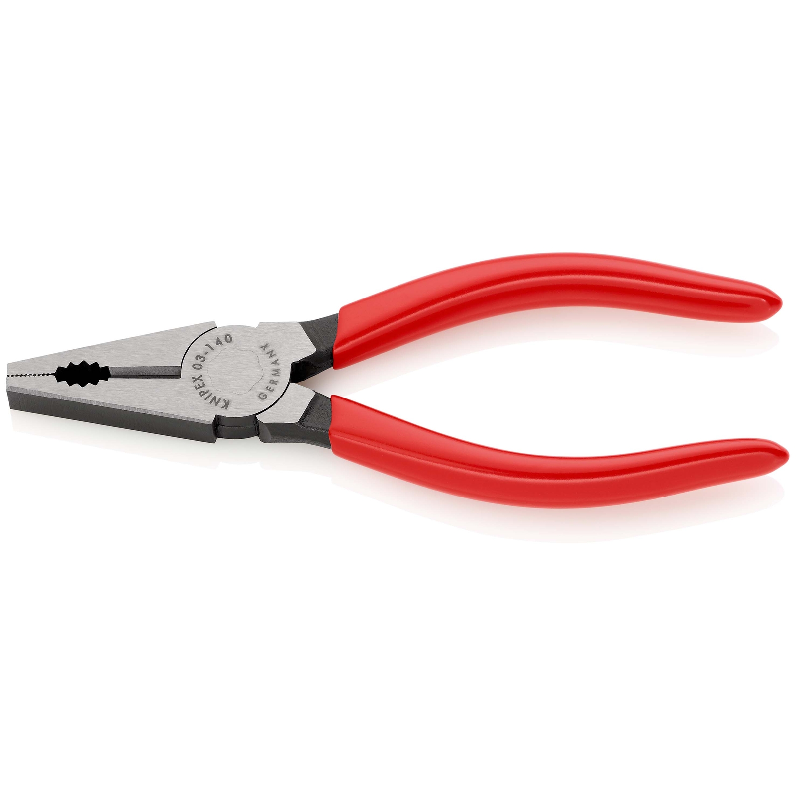 Pince universelle 140mm avec tranchant - Gainage PVC - Tête polie - marquage EAN KNIPEX - 0301140EAN