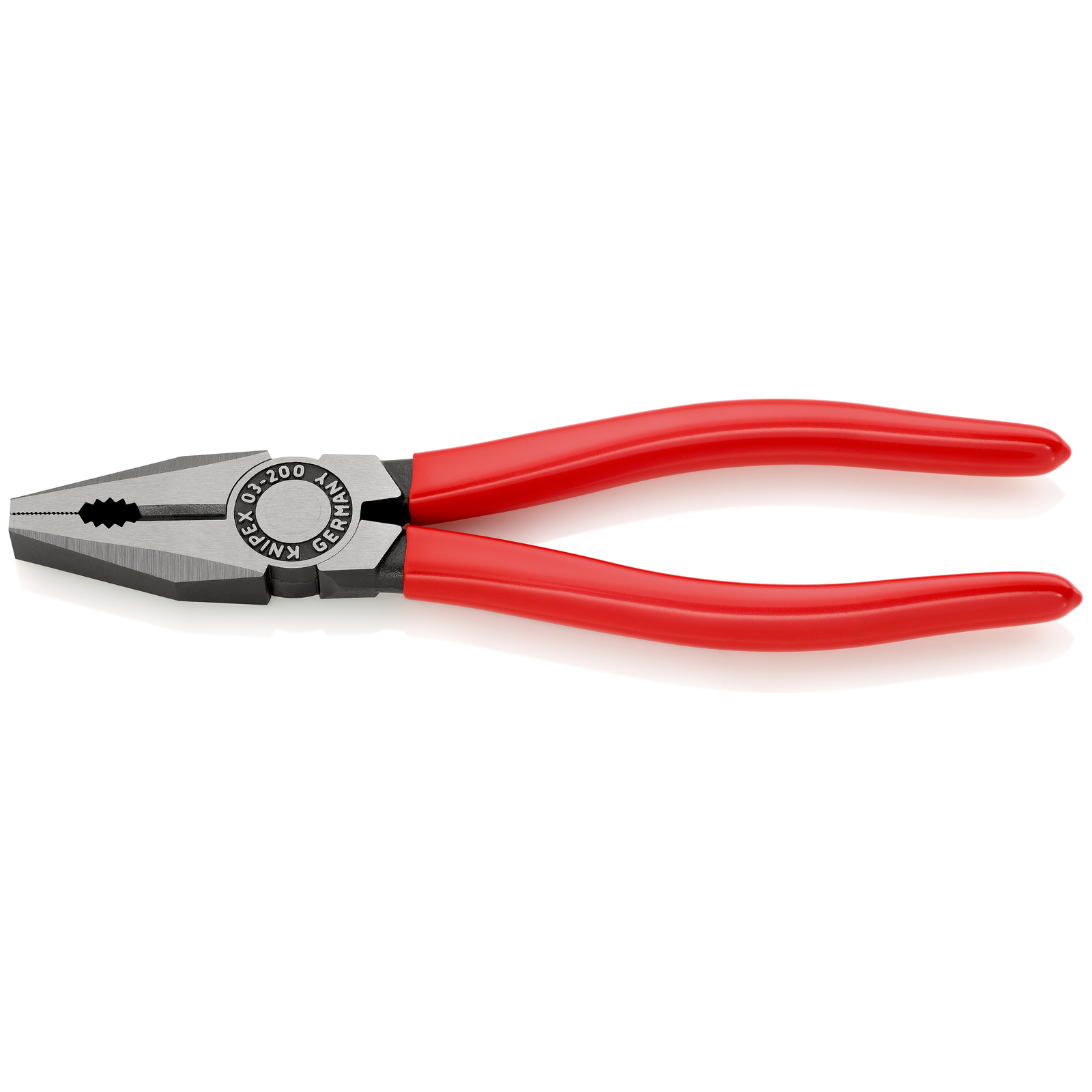 Pince universelle 200mm avec tranchant - Gainage PVC - Tête polie KNIPEX - 0301200