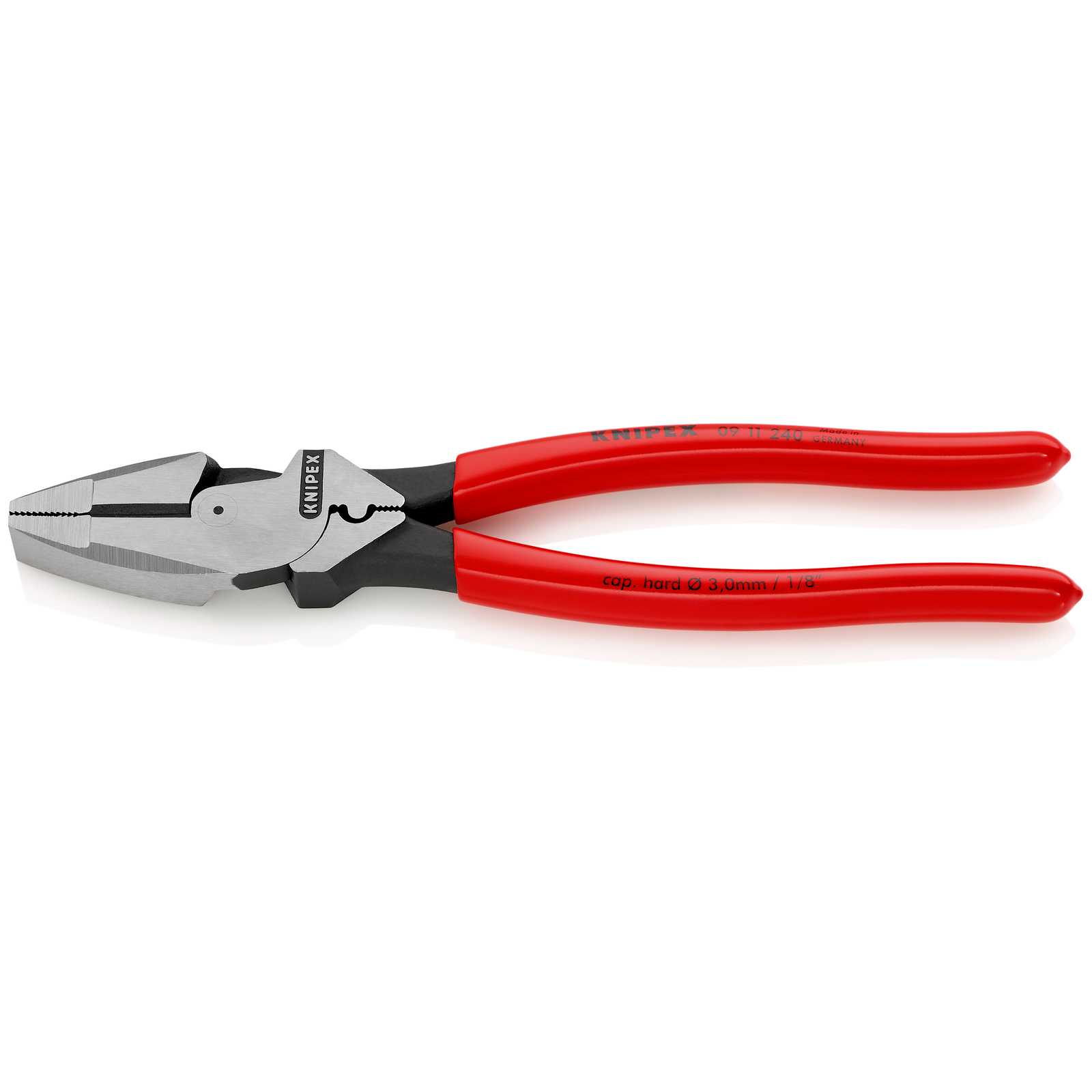 Pince universelle Linesman's 240mm avec tranchant et sertissage - Gainage PVC KNIPEX - 0911240
