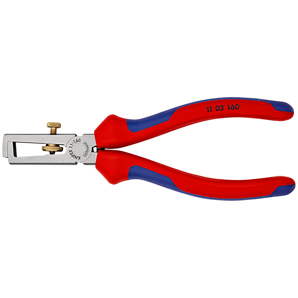 Pince à dénuder avec ressort d'ouverture universel KNIPEX - 11 02 160