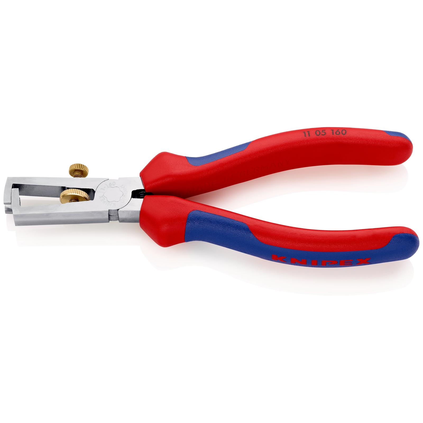 Pince à dénuder universelle 160mm avec ressort - Bi-matière - Chromée KNIPEX - 1105160