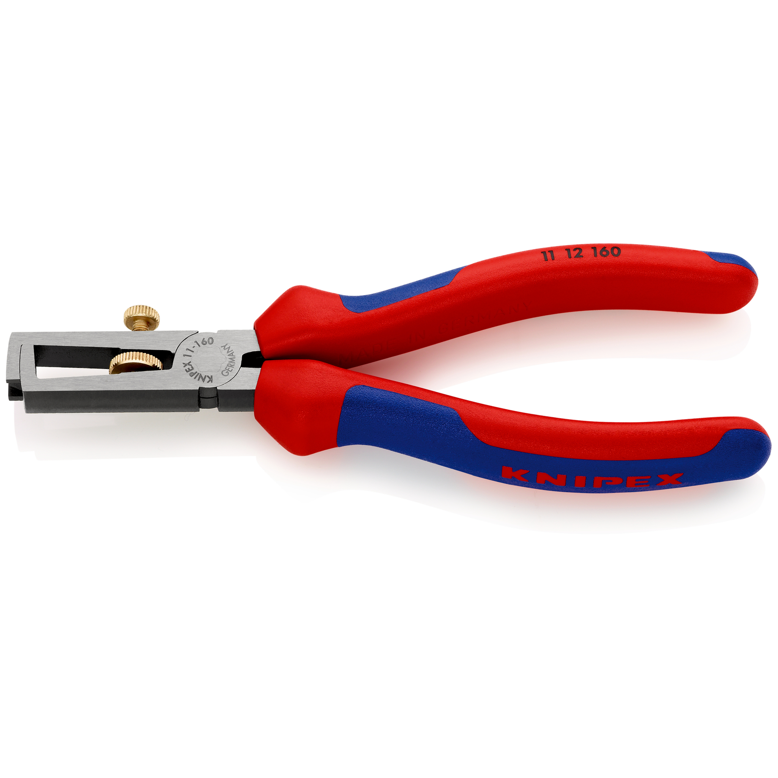 Pince à dénuder universelle 160mm sans ressort - Bi-matière - Tête polie KNIPEX - 1112160