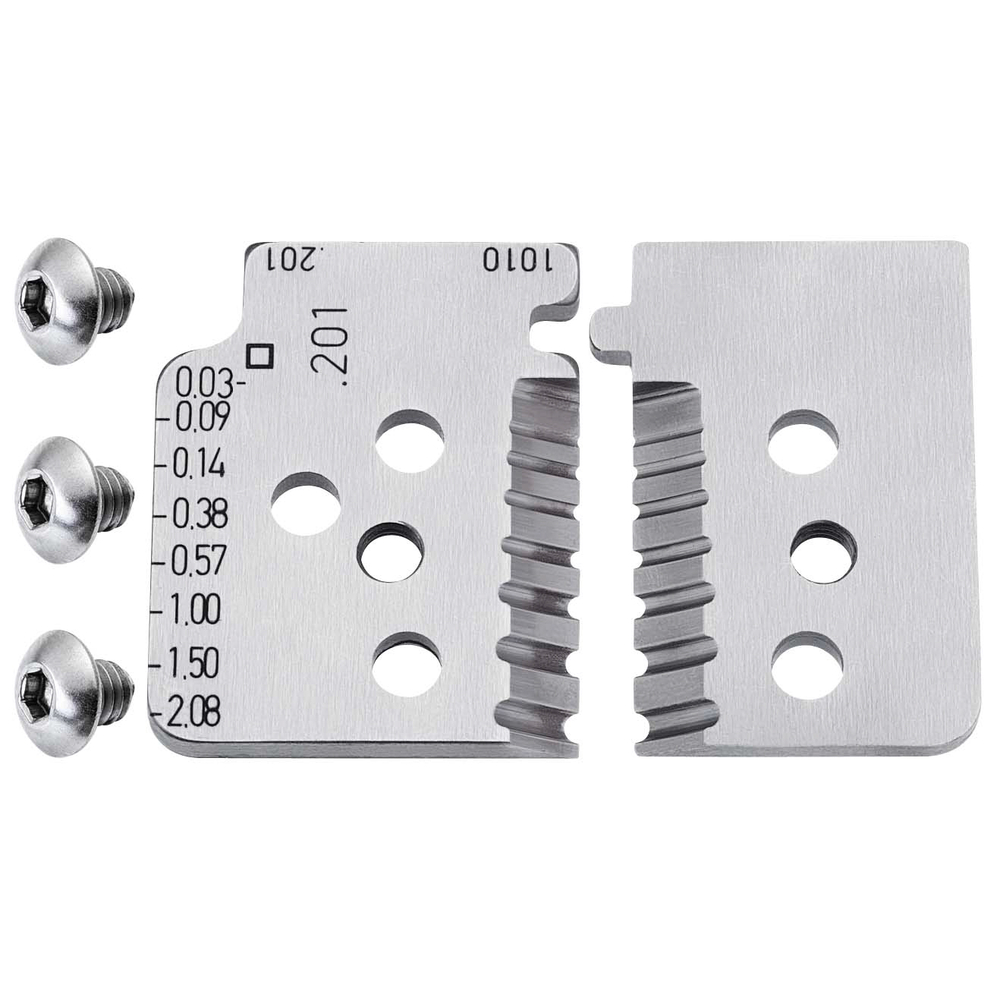 Lot de lames pour pince à dénuder de précision avec couteaux de forme 12 12 02 KNIPEX - 121902