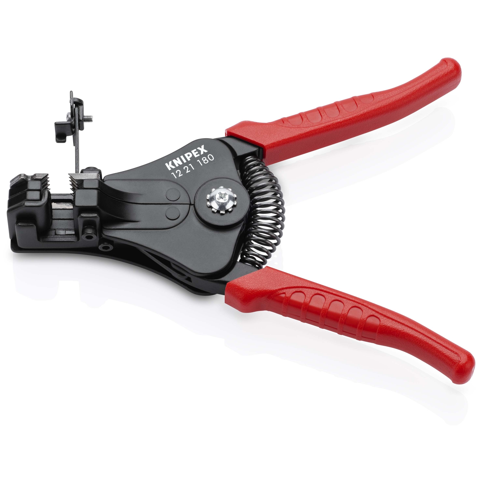 Pince à dénuder 2 couteaux de forme 0,5-0,75/1/1,5/2,5/4/6mm² - 180mm - Noire KNIPEX - 1221180