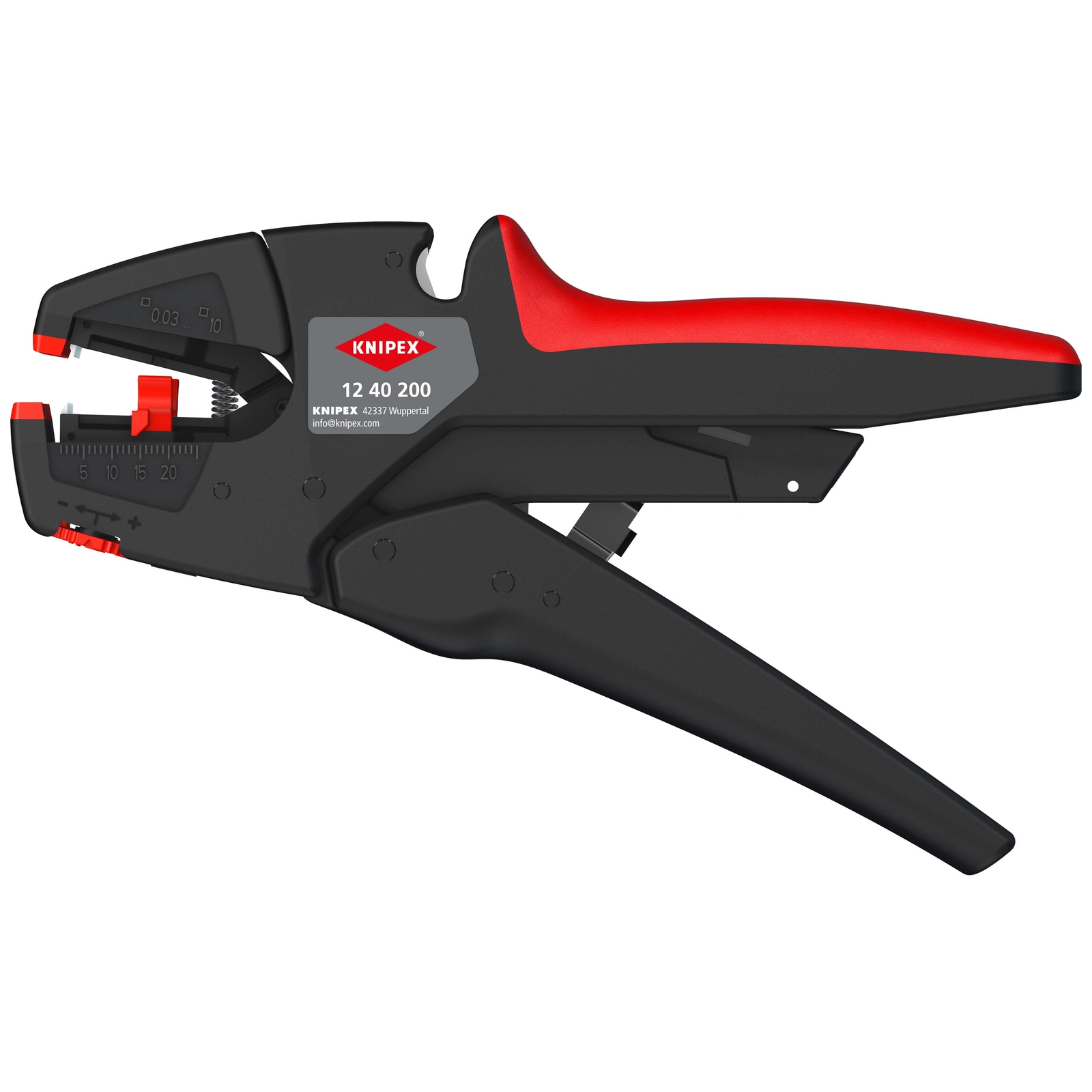 Pince à dénuder auto-ajustable 0,03 à 10 mm² - Boitier ABS - Poids faible KNIPEX - 1240200