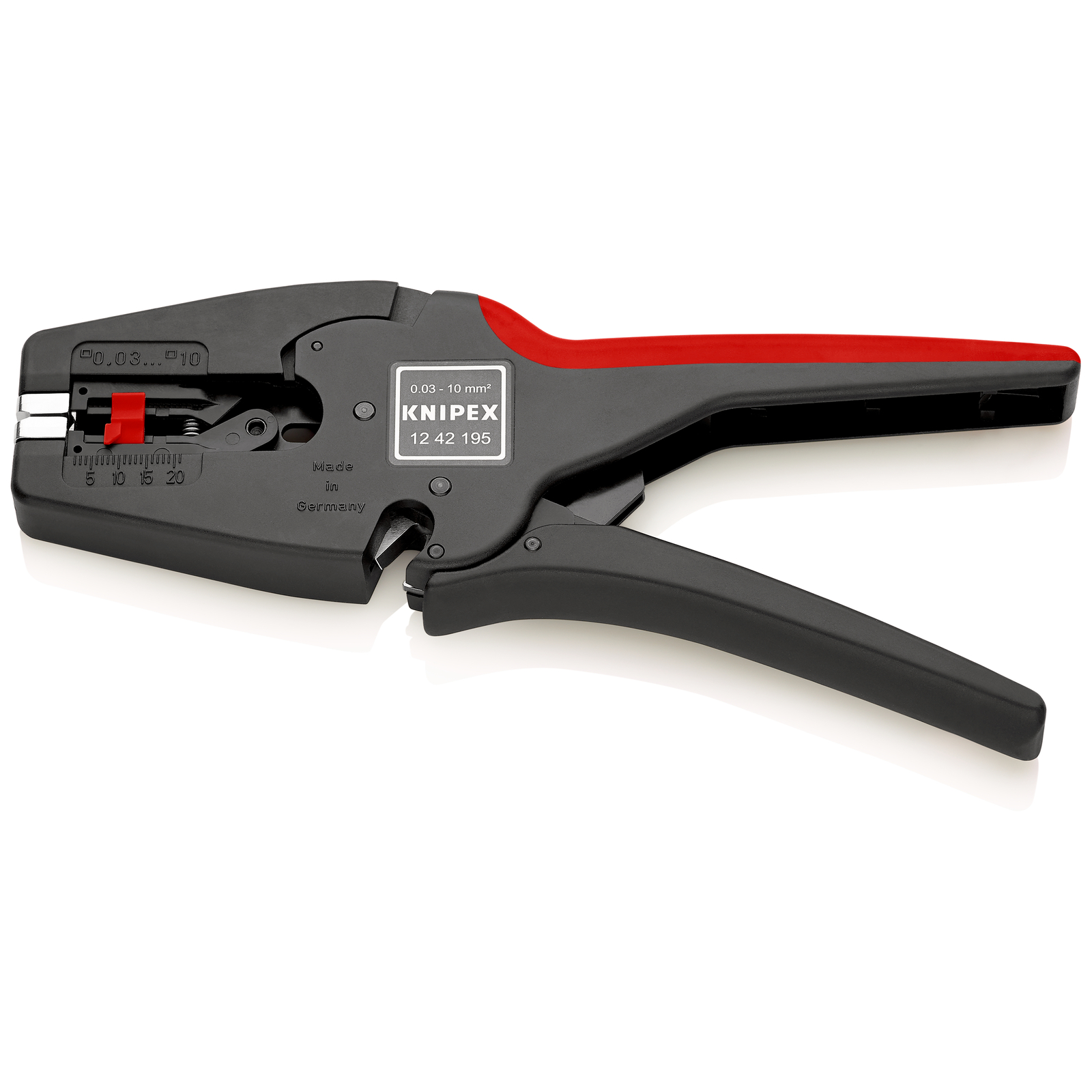 Pince à dénuder MultiStrip 10 automatique 0,03-10mm² - 195mm - Boitier ABS - SC KNIPEX - 1242195SB