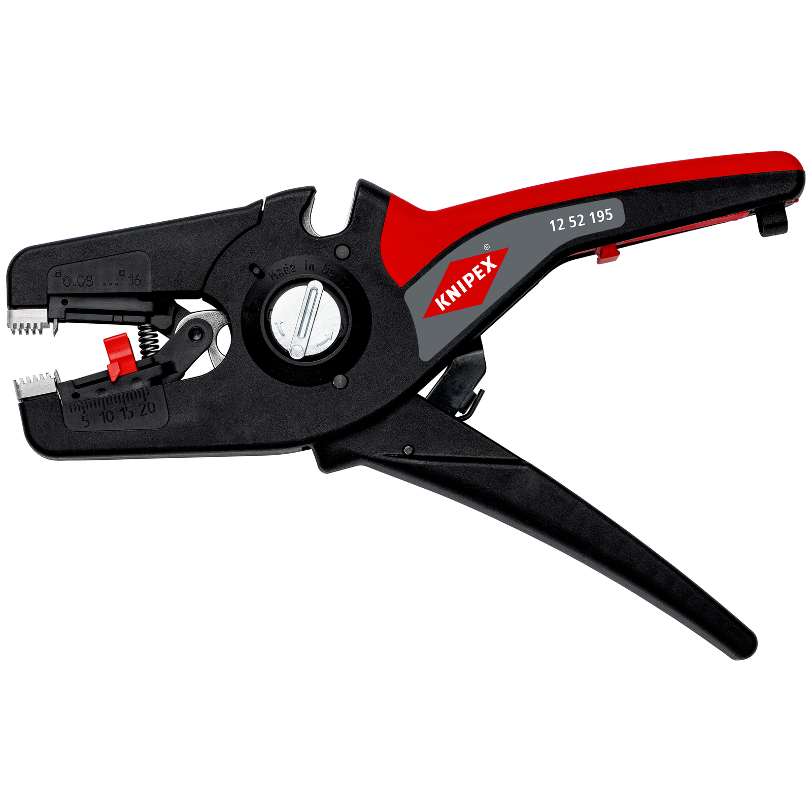 Pince à dénuder automatique PréciStrip16 de 0,08 à 16mm² - Fonction coupe-câble KNIPEX - 1252195