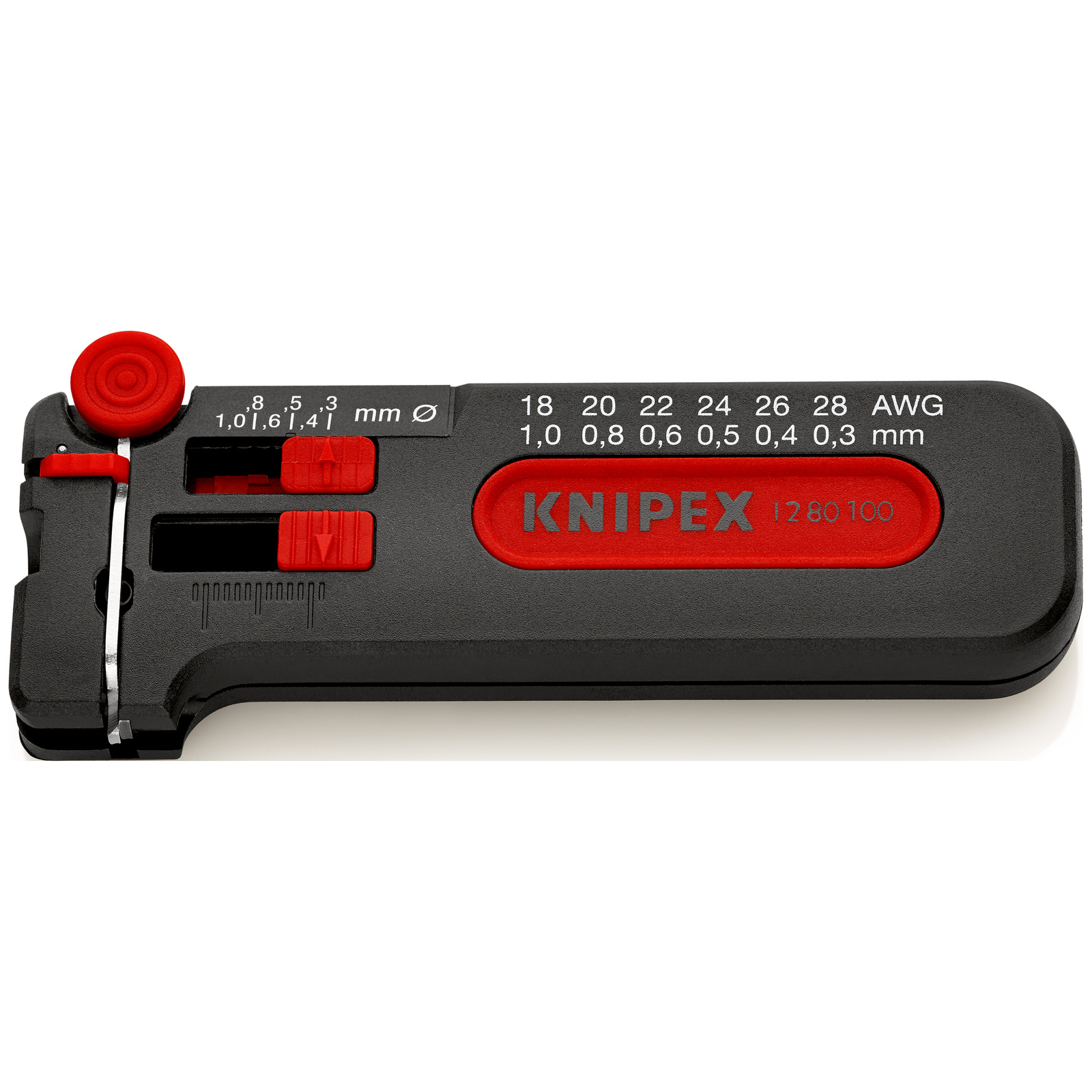 Outil de dénudage précis grâce au réglage progressif 0,3 à 1mm - 100mm - SC KNIPEX - 1280100SB