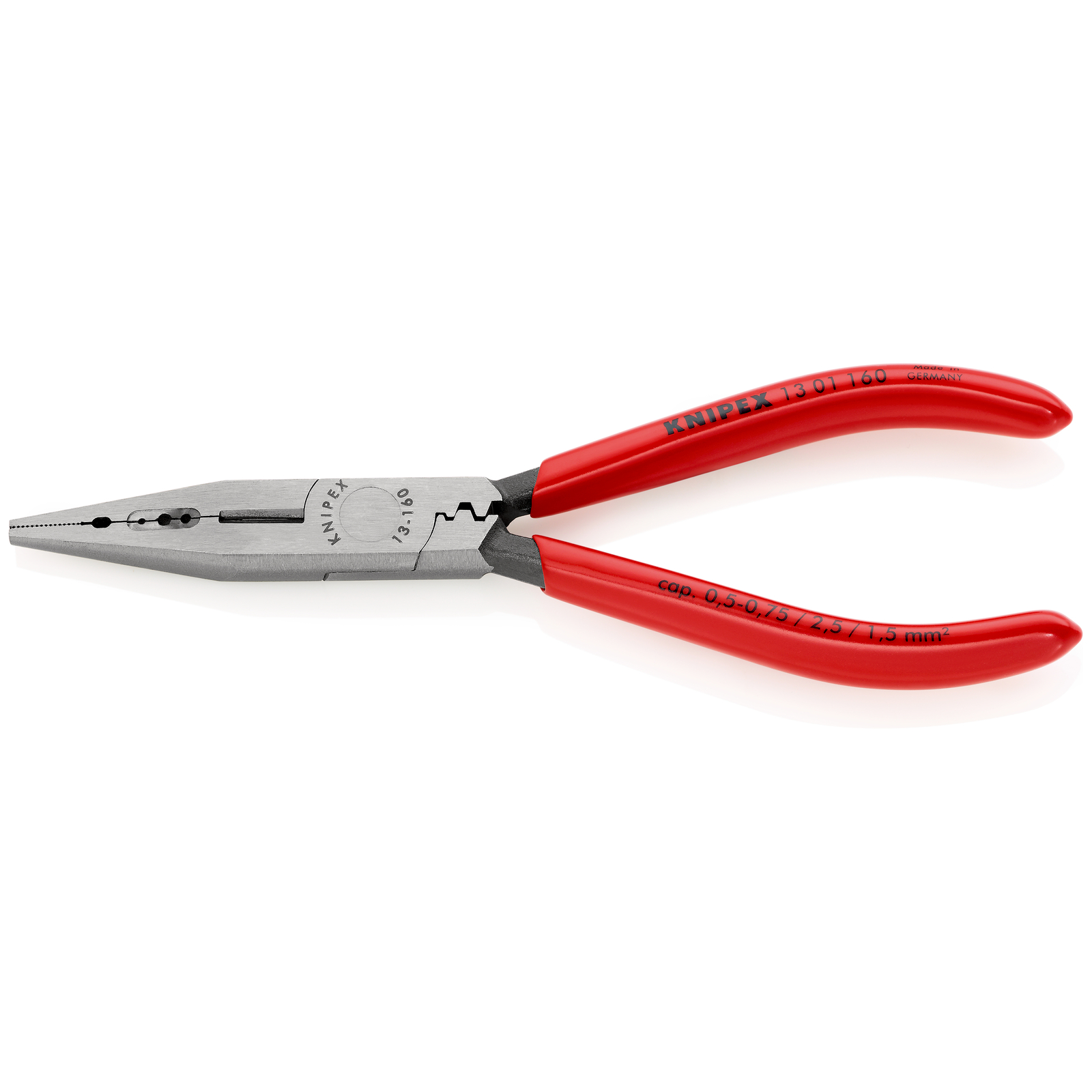 Pince multifonctions avec tranchant saisit, plie, dénude 160mm Gainage PVC SC KNIPEX - 1301160SB