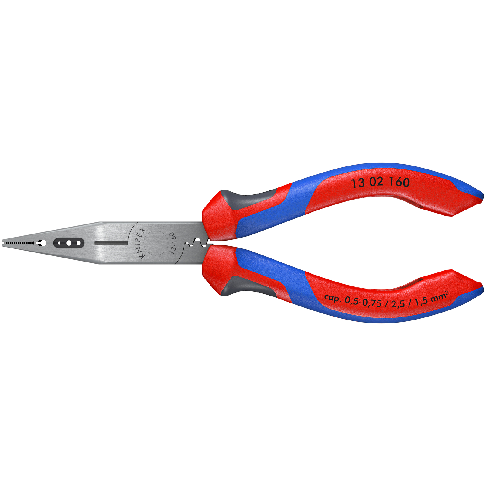 Pince multifonctions coupe, saisit, plie et dénude - 160mm - Bi-matière - SC KNIPEX - 1302160SB