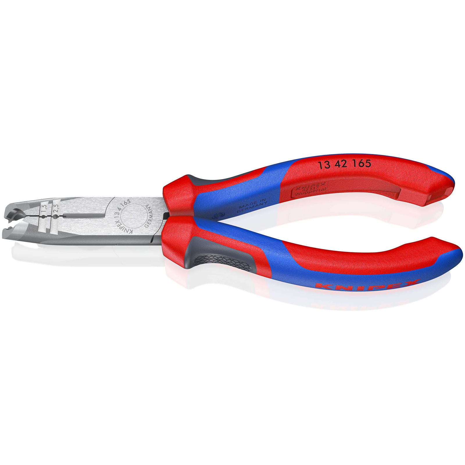 Pince à dégainer et à dénuder câbles ronds et hydrofuges - 165mm - Bi-matière KNIPEX - 1342165
