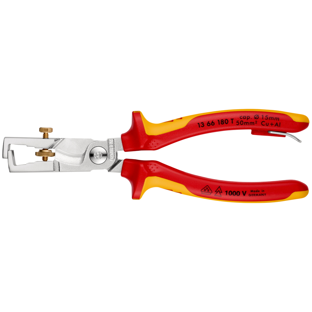 Pince a denuder/coupe cable strix 1000v KNIPEX - 13 66 180 T BK
