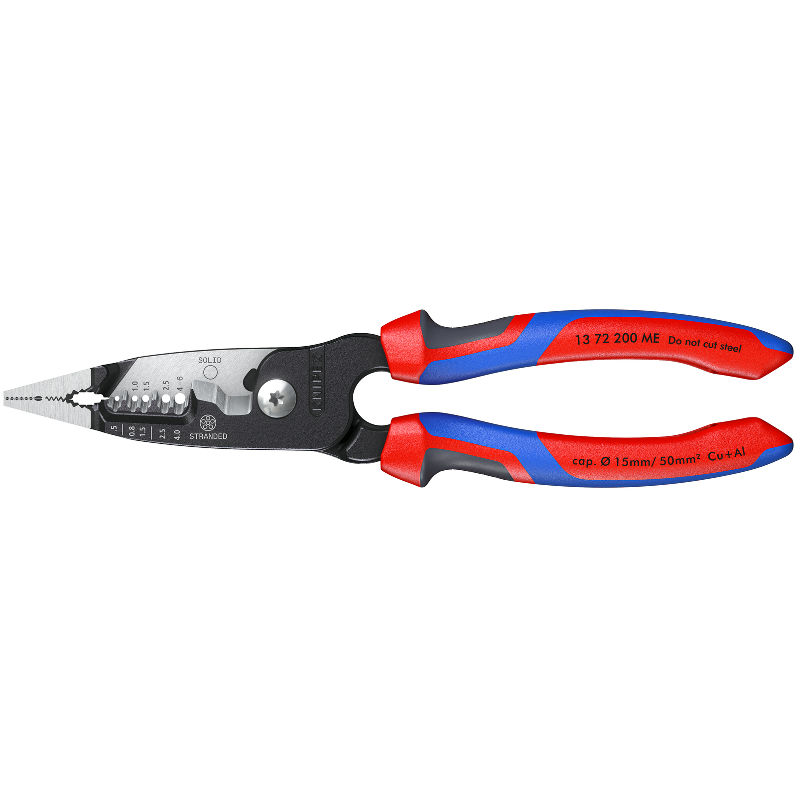 Pince multifonctions 5 en 1 - 200mm - Saisit coupe et dénude - Bimatière KNIPEX - 1372200ME