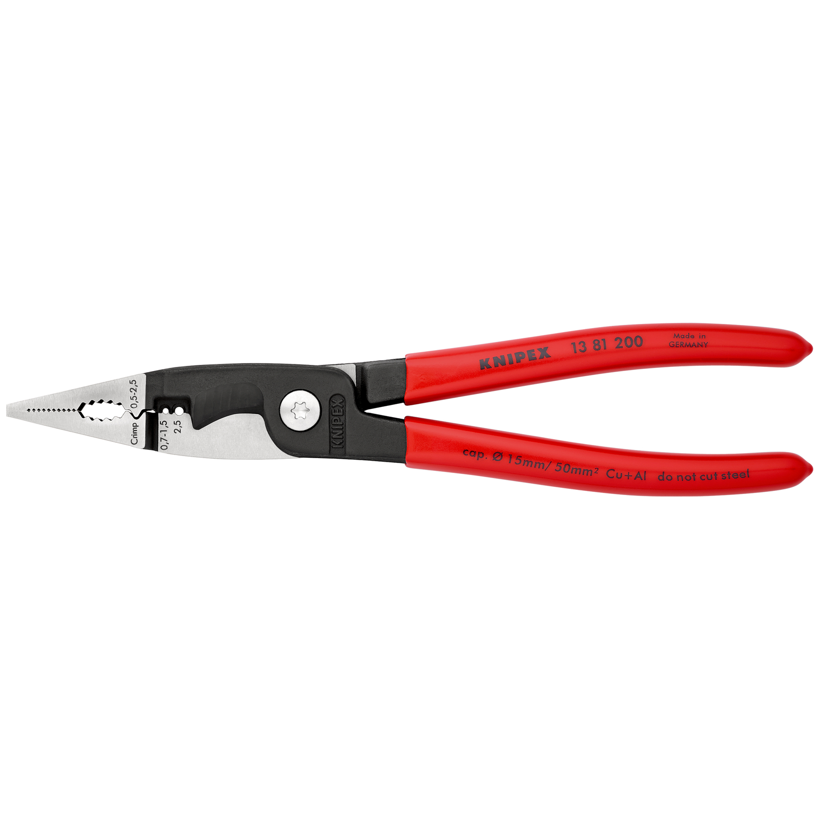 Pince multifonctions 6 outils en 1 - 200mm - Gainage PVC KNIPEX - 1381200