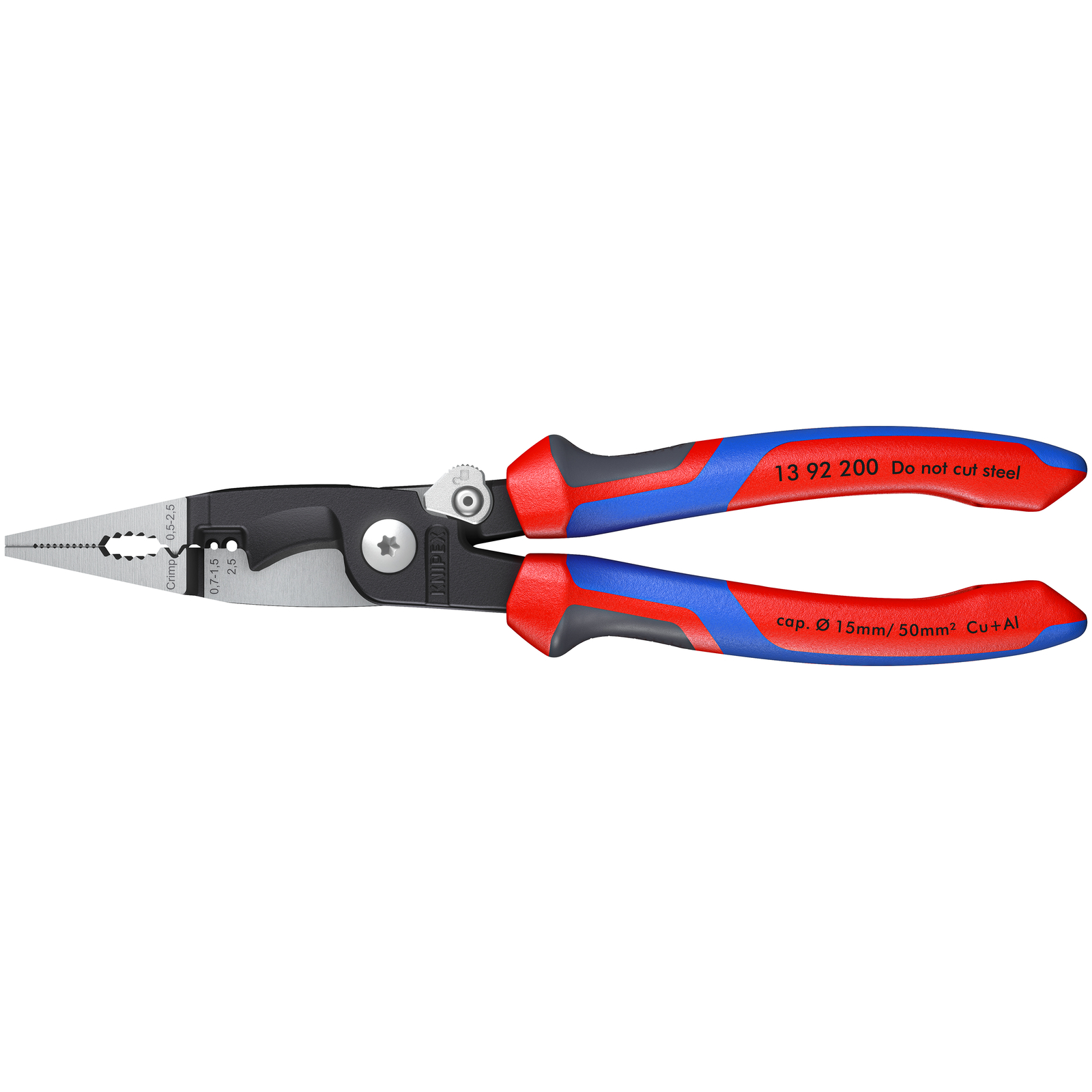 Pince multifonctions 6 outils en 1 - 200mm - Bi-matière - Loquet de fermeture KNIPEX - 1392200