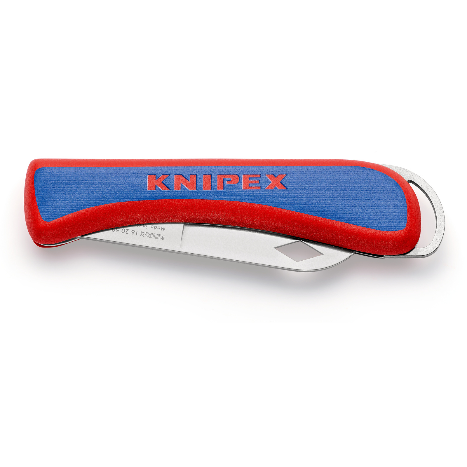 Couteau d'électricien pliant - 120mm - Durable et robuste - Poignée ergonomique KNIPEX - 162050SB