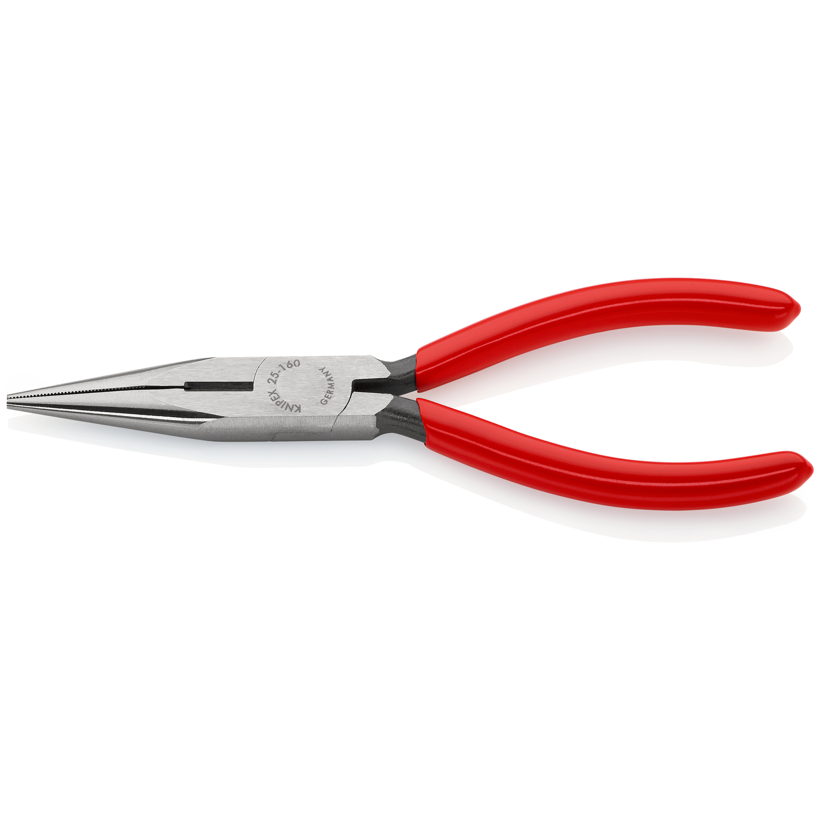 Pince à becs demi-ronds 160mm avec tranchant Dureté 61HRC - Gainage PVC - SC KNIPEX - 2501160SB