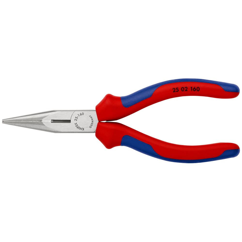 Pince a bec 1/2 rond 160mm av. tranchant KNIPEX - 25 02 160 SB