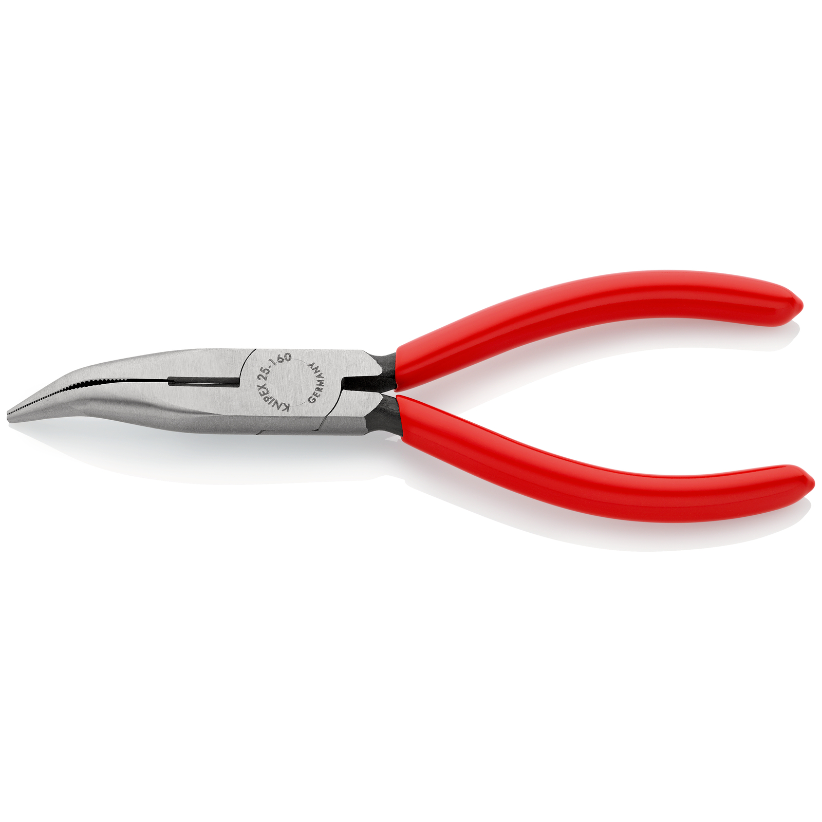 Pince à becs demi-ronds 160mm coudés 40° - Tranchant 61HRC - Gainage PVC - SC KNIPEX - 2521160SB