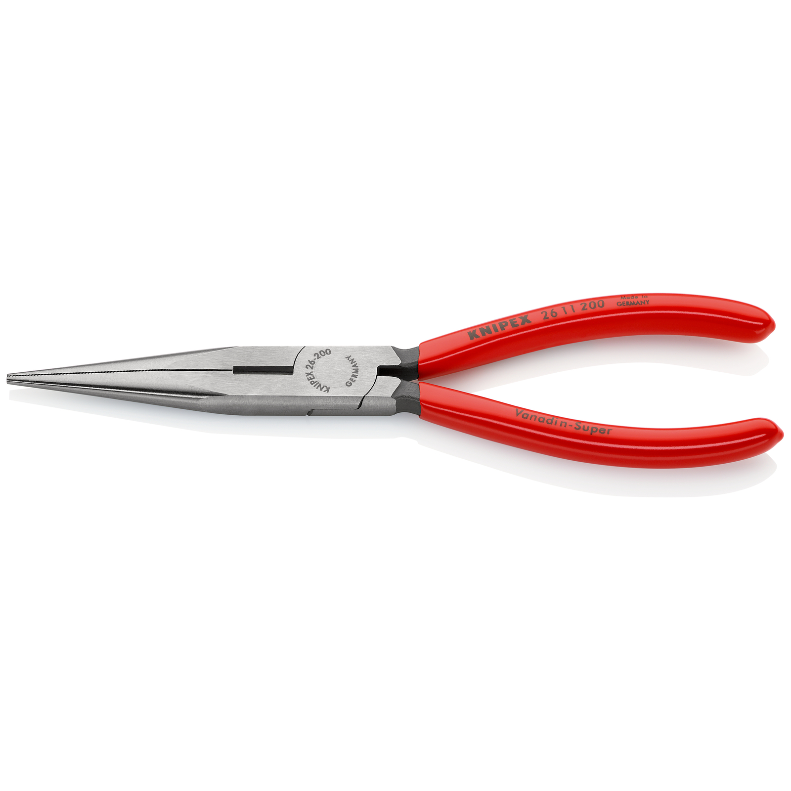 Pince à becs demi-ronds 200mm avec tranchant Dureté 61HRC - Gainage PVC - SC KNIPEX - 2611200SB