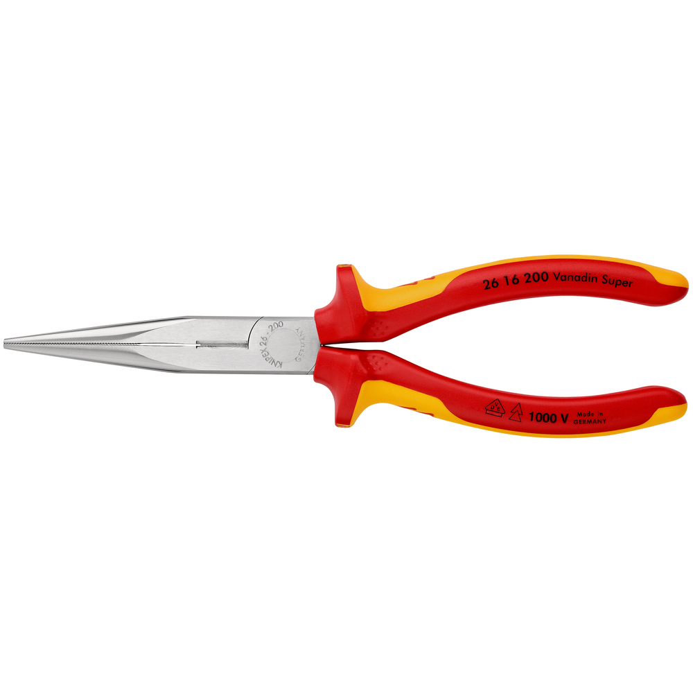 Pince demi-ronde avec tranchant 200mm chrome 1000v - KNIPEX - 26 16 200 SB