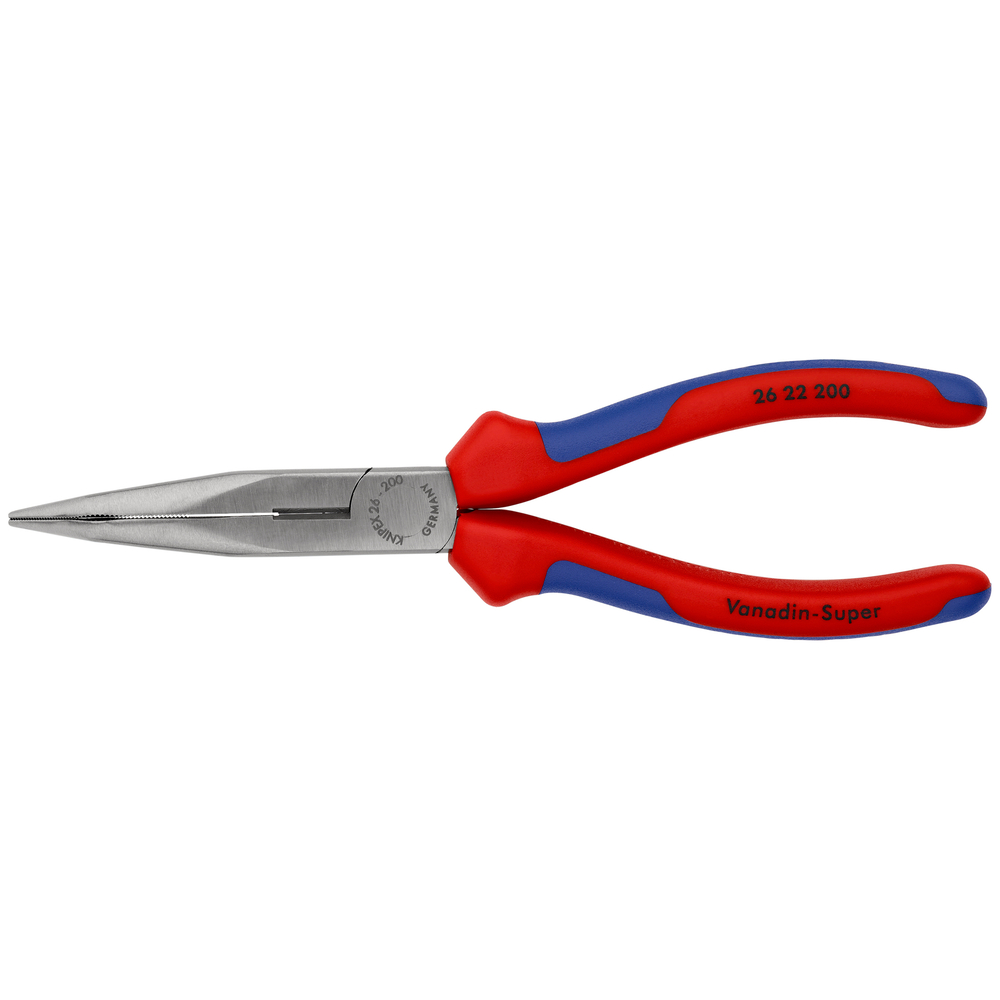 Pince à becs demi-ronde 200mm avec tranchant KNIPEX - 26 22 200