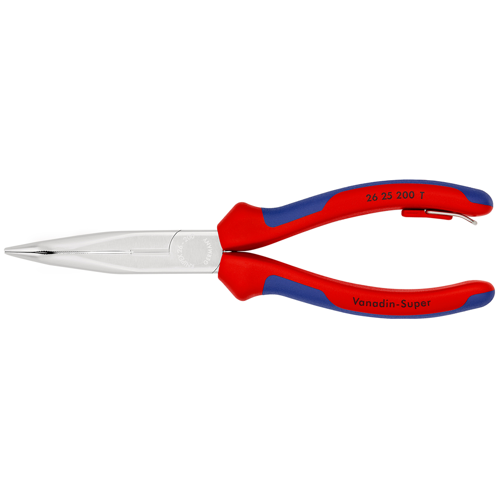 Pince bec 1/2 rd 200mm 40° chr antichute KNIPEX - 26 25 200 T