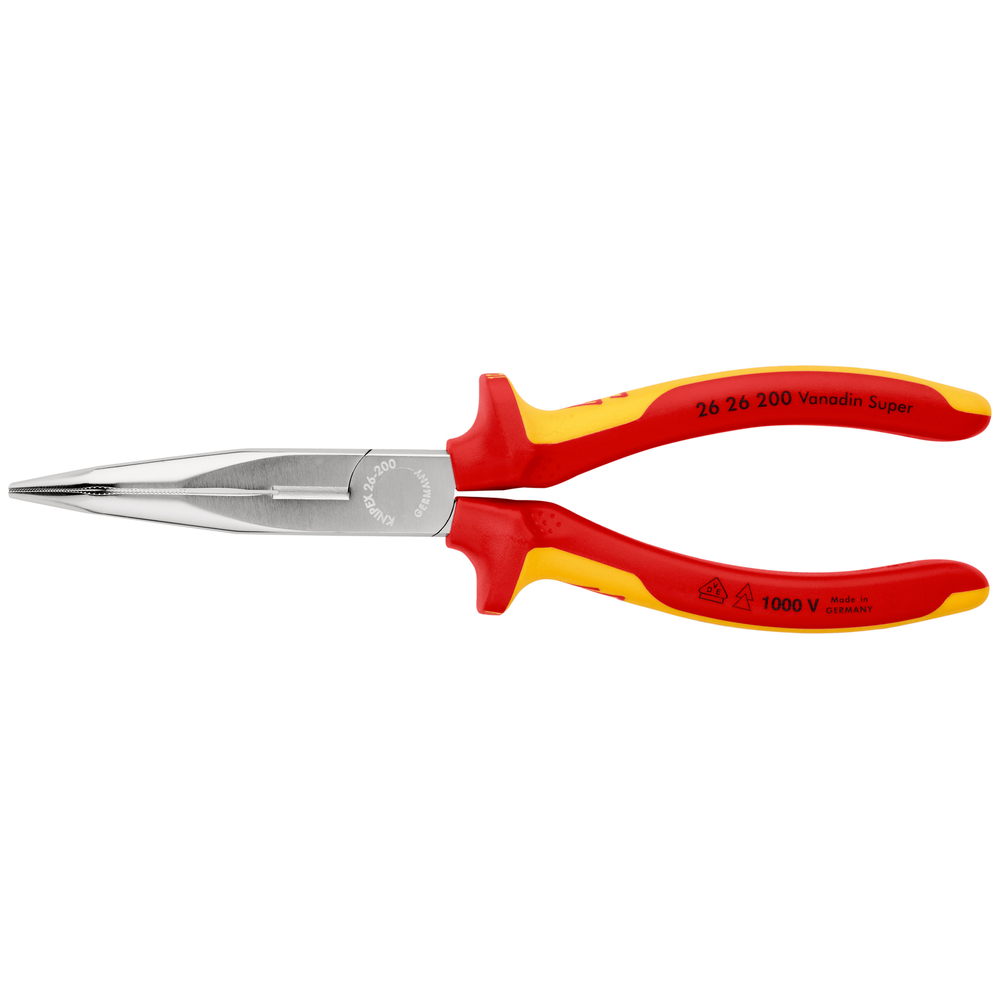 Pince demi-ronde avec tranchant bec de cigogne 40° 1000v KNIPEX - 26 26 200