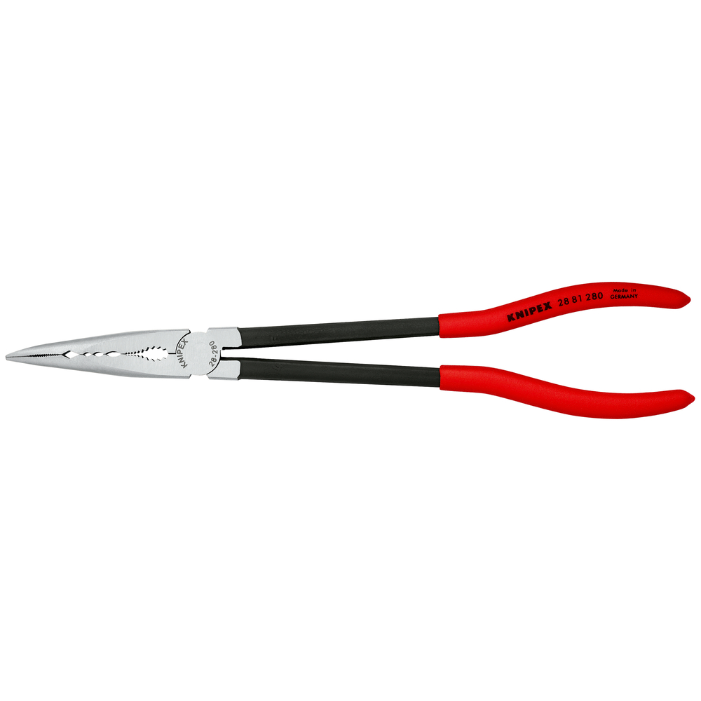 Pince à monter bec long coudée 280mm - KNIPEX - 28 81 280 SB