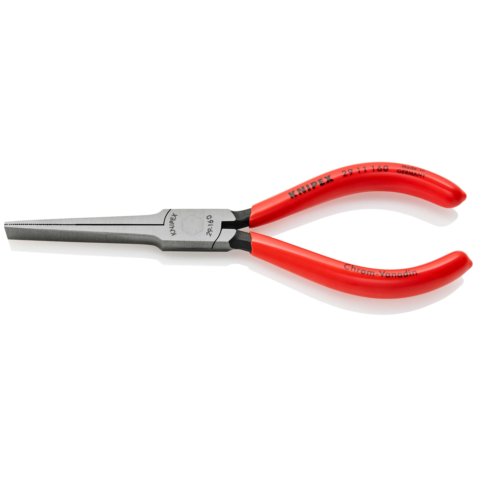 Pince pour téléphone avec becs plats - 160mm - Gainage PVC - Intérieur strié KNIPEX - 2911160
