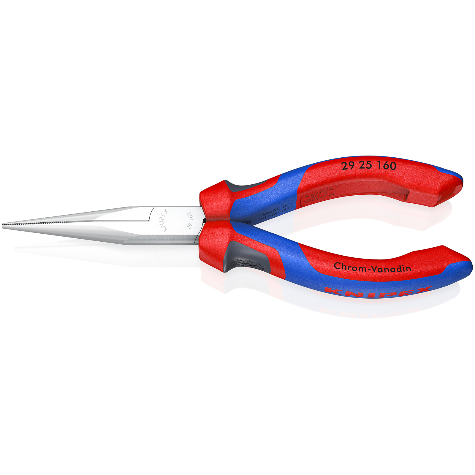Pince pour téléphone avec becs 1/2 ronds - 160mm - Gainage bi-matière - Chromée KNIPEX - 2925160
