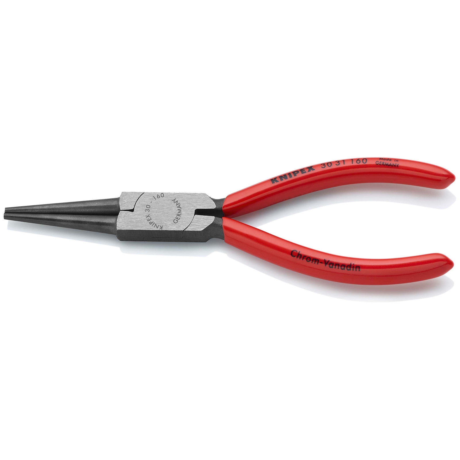 Pince à becs longs ronds 160mm - Gainage PVC - Tête polie KNIPEX - 3031160