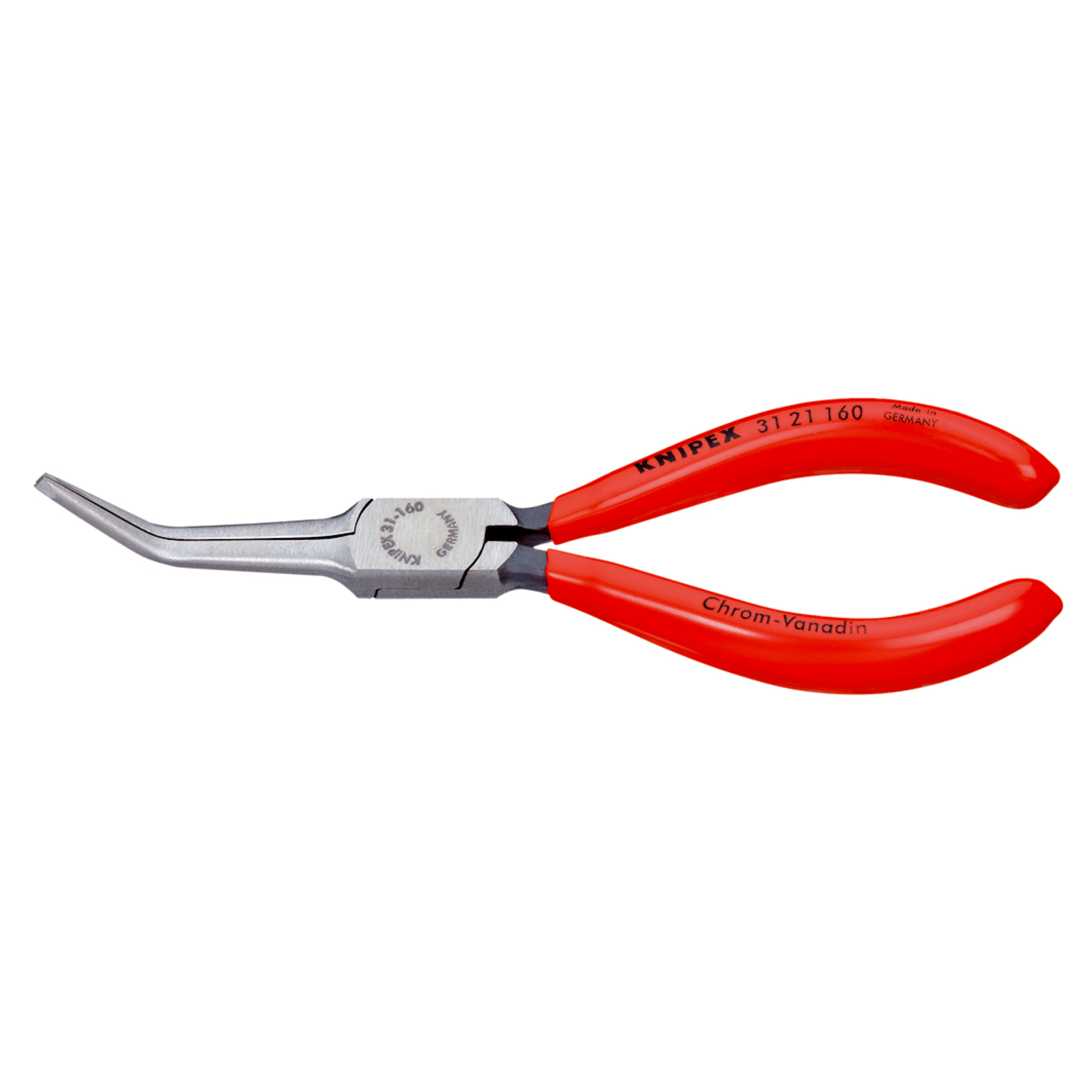 Pince de préhension 160mm coudée 45° - Gainage PVC - Avec becs longs : 55mm - SC KNIPEX - 3121160SB