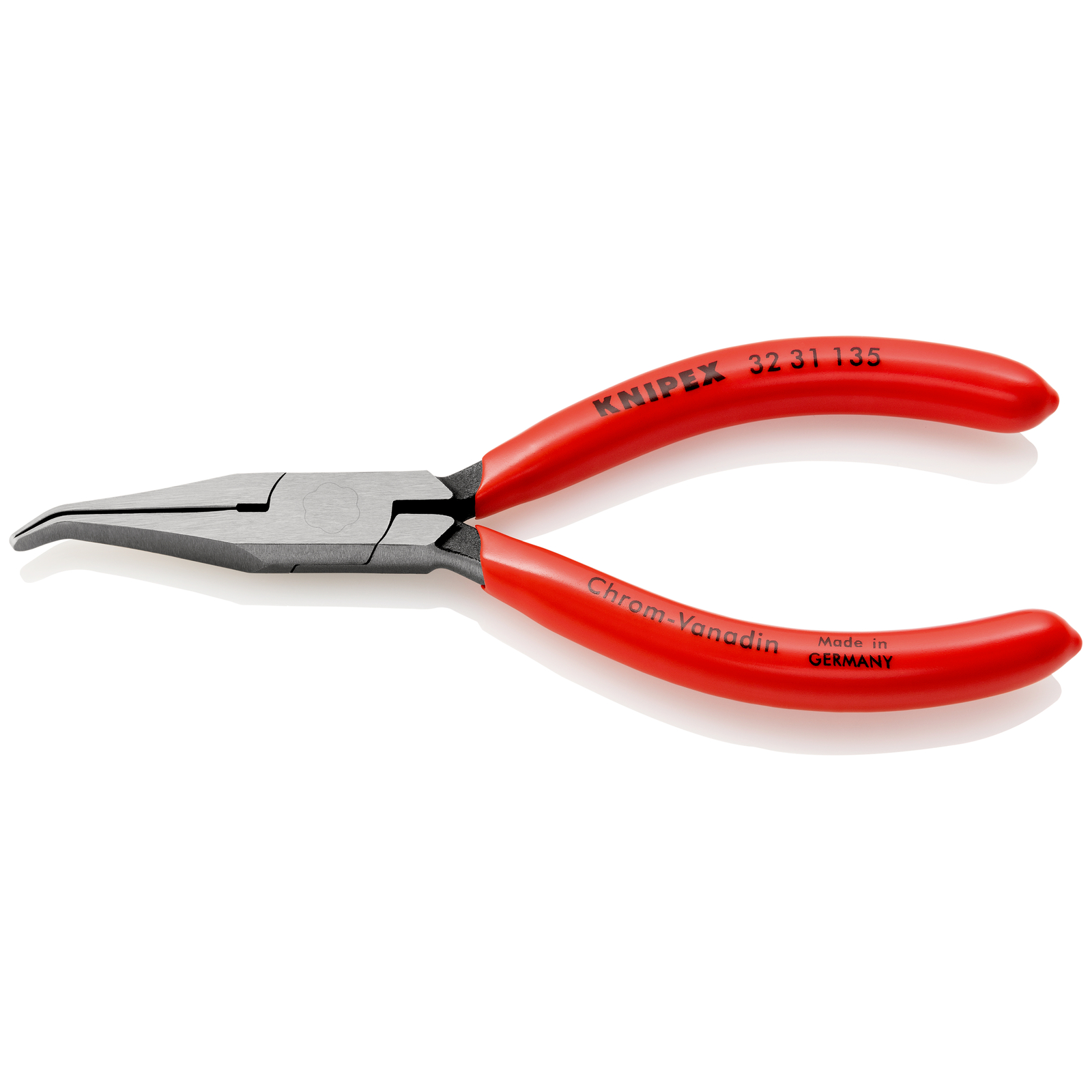 Pince de préhension ou d'ajustage - Becs plats coudés 40° - 135mm - Gainage PVC KNIPEX - 3231135